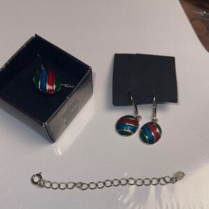 Colorful Striped Drop Earrings